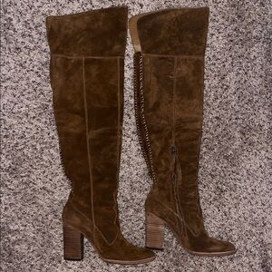 Dolce Vita Over the Knee Suede Block Heel Boots